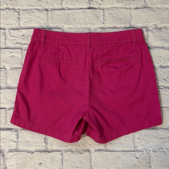 J Crew Pink Chino Shorts Plain Front Mid Rise 5 Inch Inseam Women’s Size 4 - Picture 6 of 9